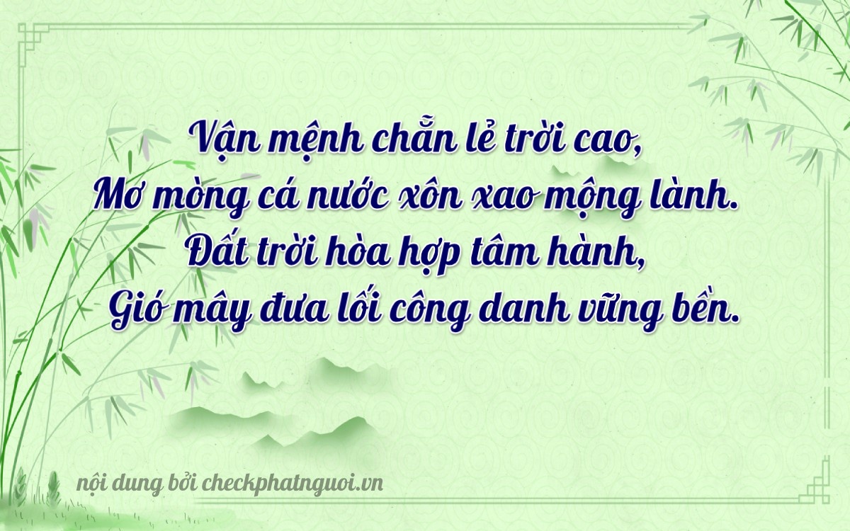 Bài thơ ý nghĩa cho <b>biển số 14A-65182</b> tại website checkphatnguoi.vn