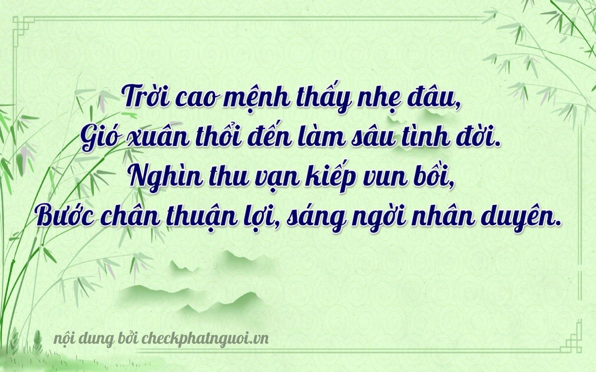 Bài thơ ý nghĩa cho <b>biển số 14A-68055</b> tại website checkphatnguoi.vn