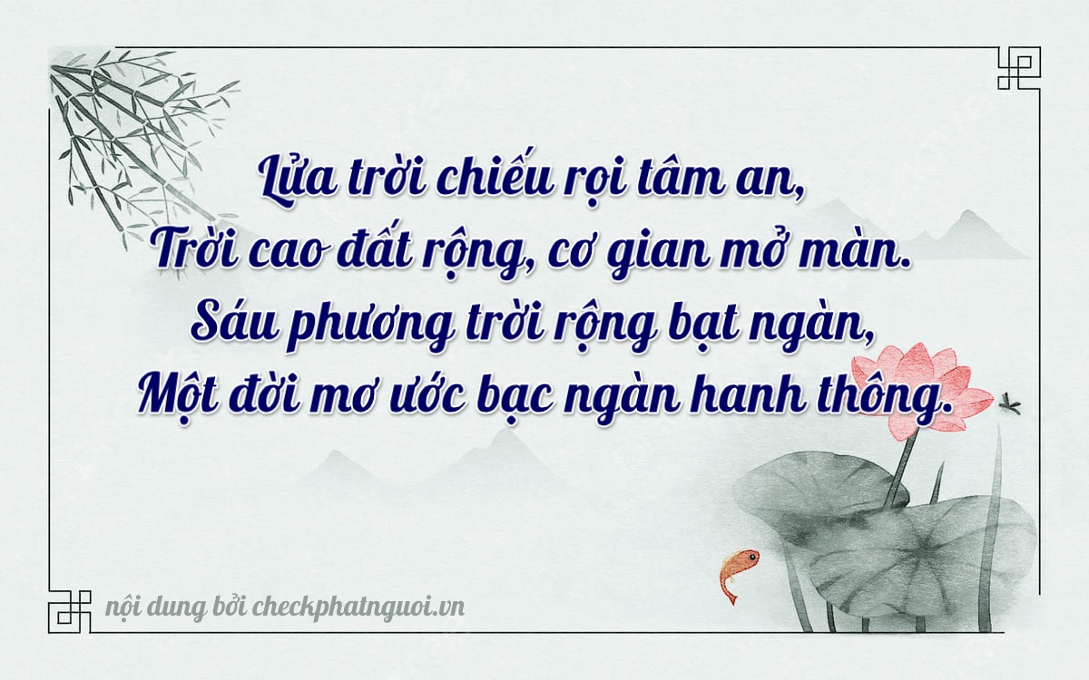 Bài thơ ý nghĩa cho <b>biển số 14A-69468</b> tại website checkphatnguoi.vn