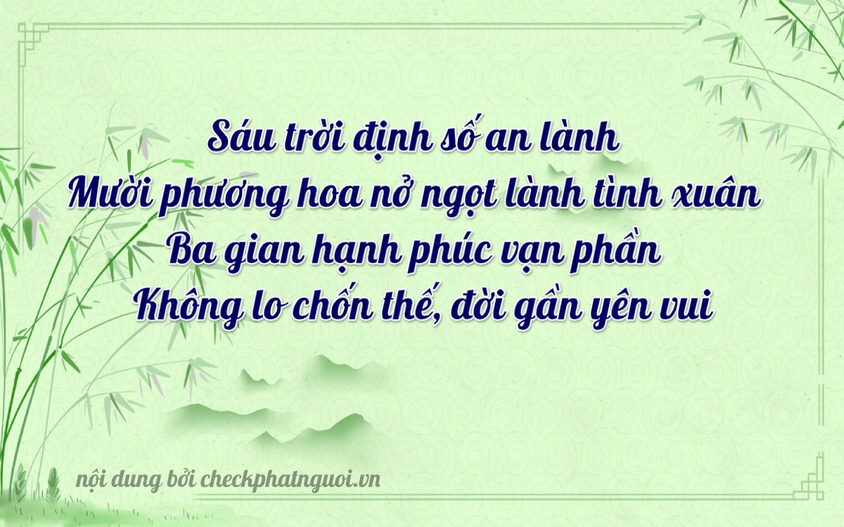 Bài thơ ý nghĩa cho <b>biển số 14A-71307</b> tại website checkphatnguoi.vn