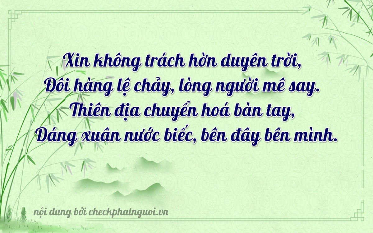 Bài thơ ý nghĩa cho <b>biển số 14A-72172</b> tại website checkphatnguoi.vn