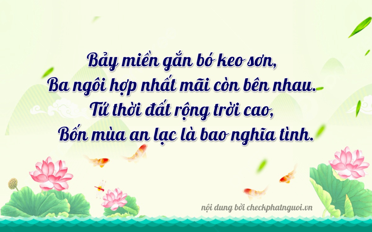 Bài thơ ý nghĩa cho <b>biển số 14A-73445</b> tại website checkphatnguoi.vn