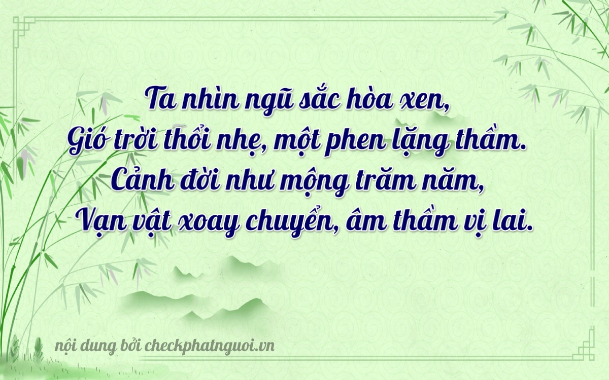 Bài thơ ý nghĩa cho <b>biển số 14A-73869</b> tại website checkphatnguoi.vn