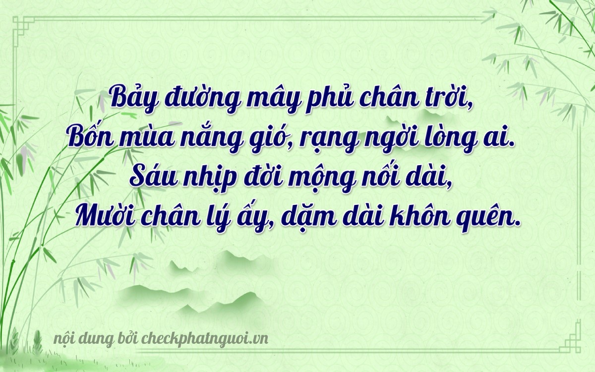 Bài thơ ý nghĩa cho <b>biển số 14A-74616</b> tại website checkphatnguoi.vn