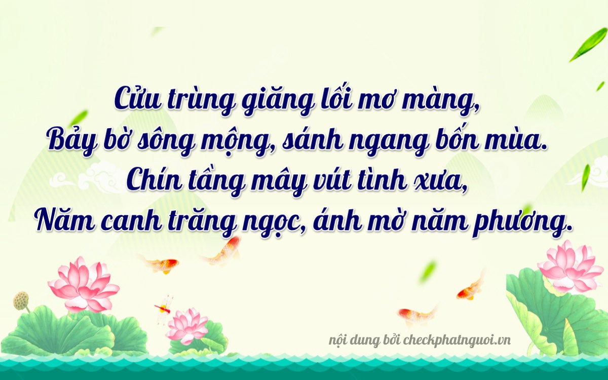 Bài thơ ý nghĩa cho <b>biển số 14A-79495</b> tại website checkphatnguoi.vn