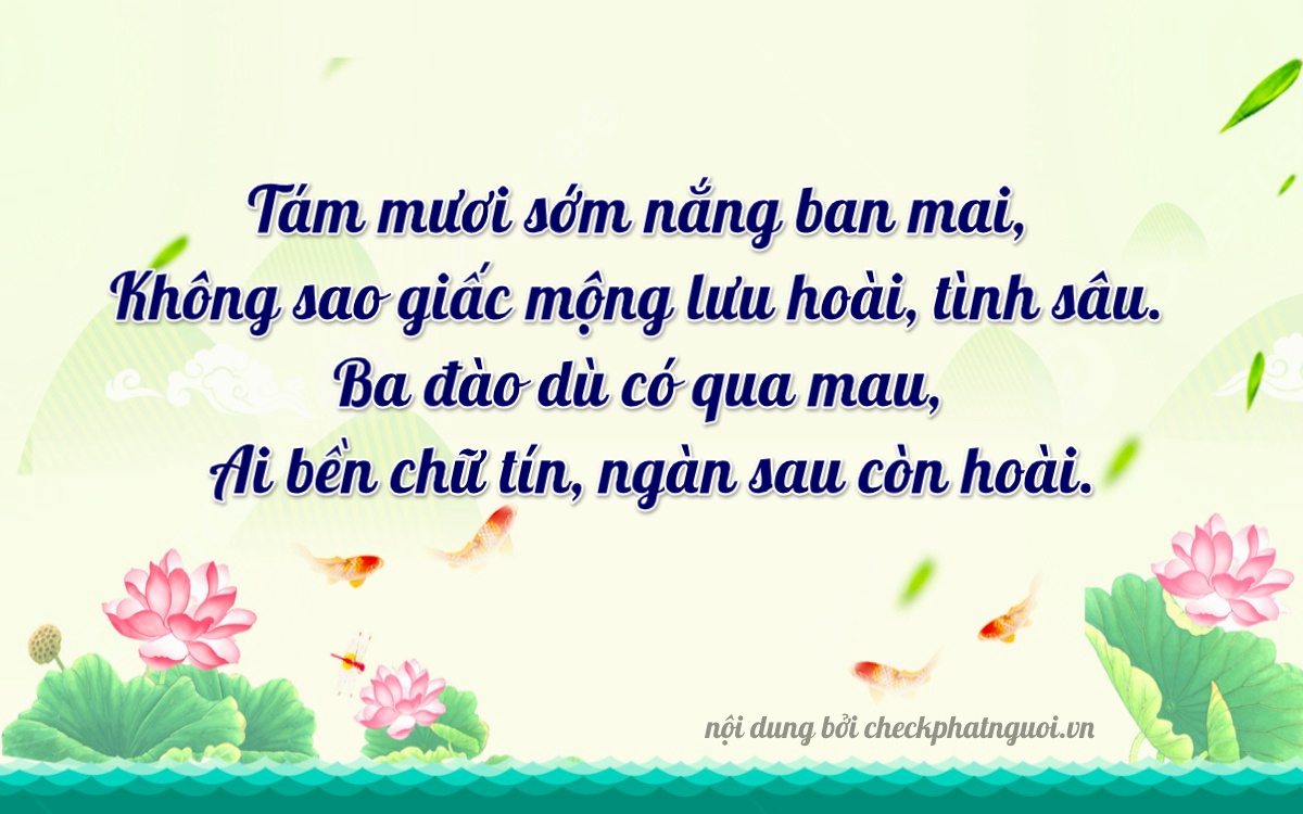 Bài thơ ý nghĩa cho <b>biển số 14A-80327</b> tại website checkphatnguoi.vn