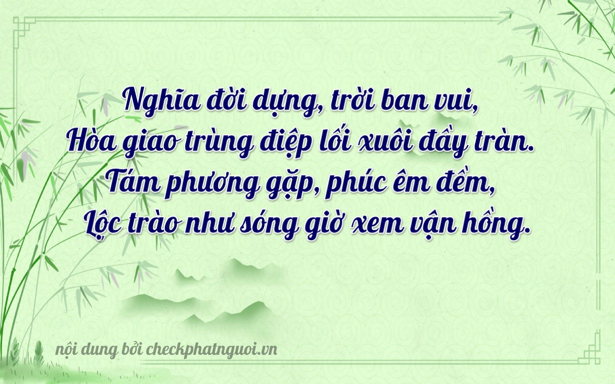 Bài thơ ý nghĩa cho <b>biển số 14A-84048</b> tại website checkphatnguoi.vn
