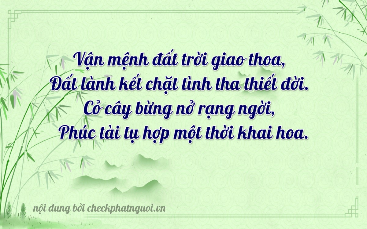 Bài thơ ý nghĩa cho <b>biển số 14A-84682</b> tại website checkphatnguoi.vn