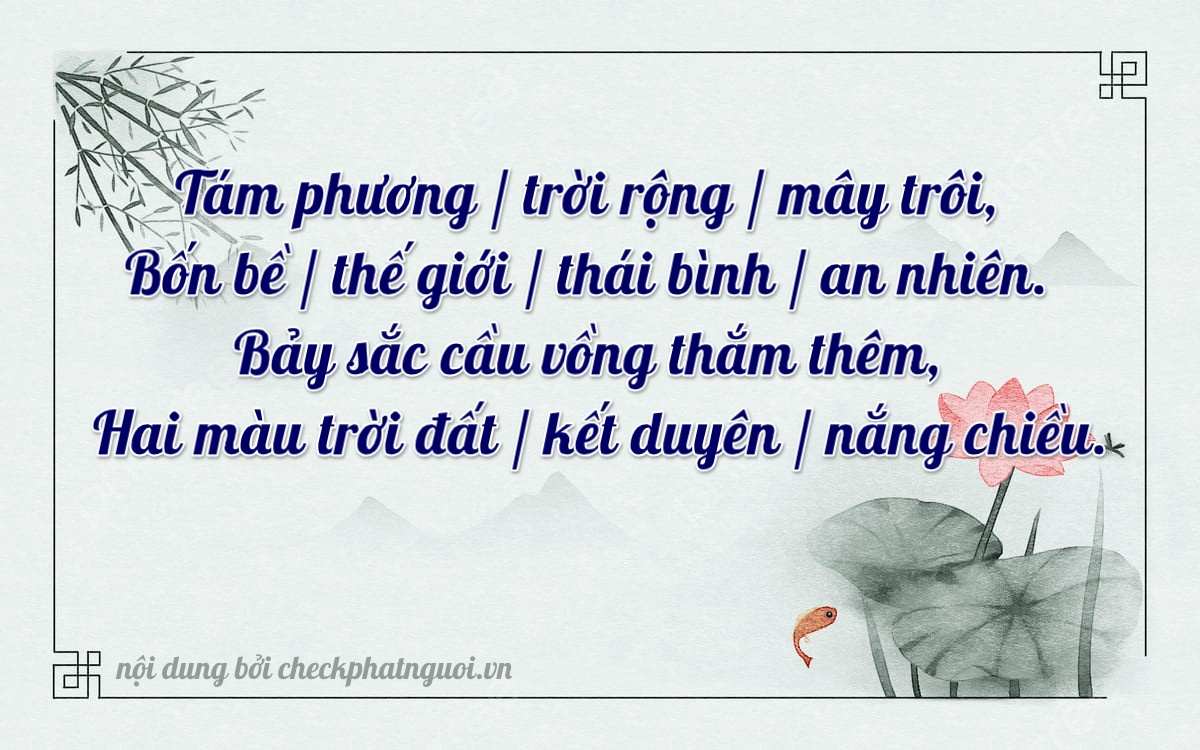 Bài thơ ý nghĩa cho <b>biển số 14A-84732</b> tại website checkphatnguoi.vn
