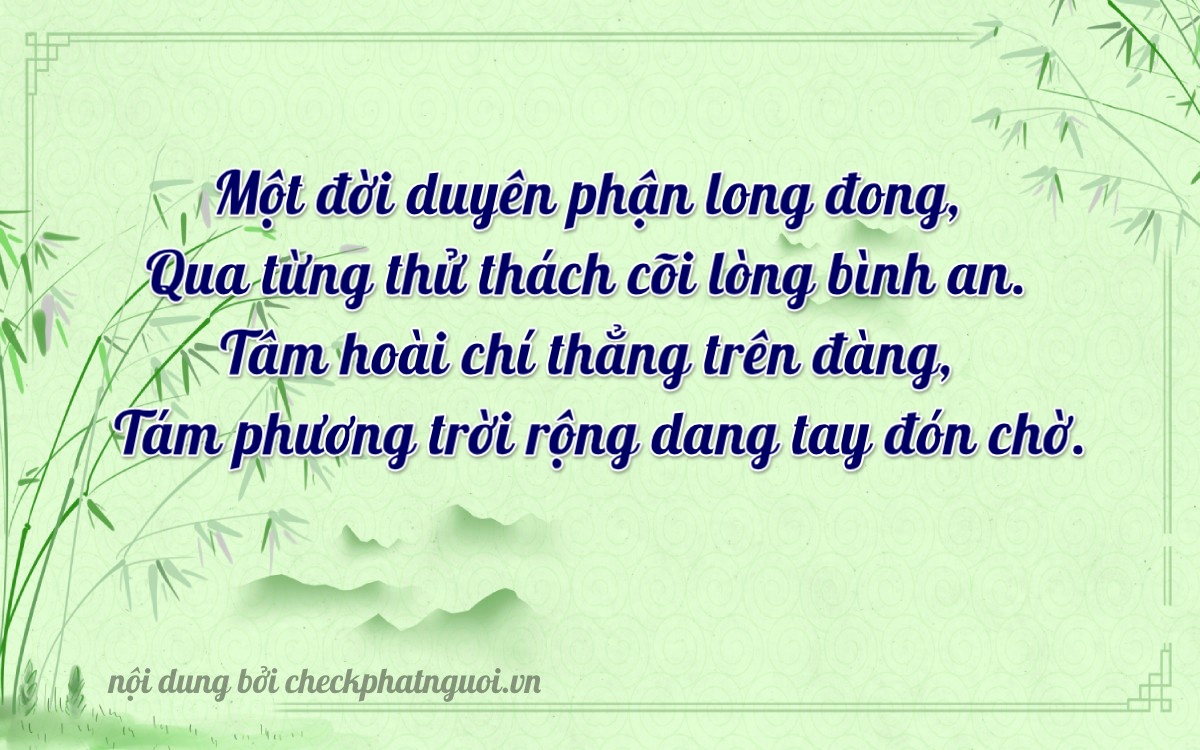 Bài thơ ý nghĩa cho <b>biển số 14A-87209</b> tại website checkphatnguoi.vn