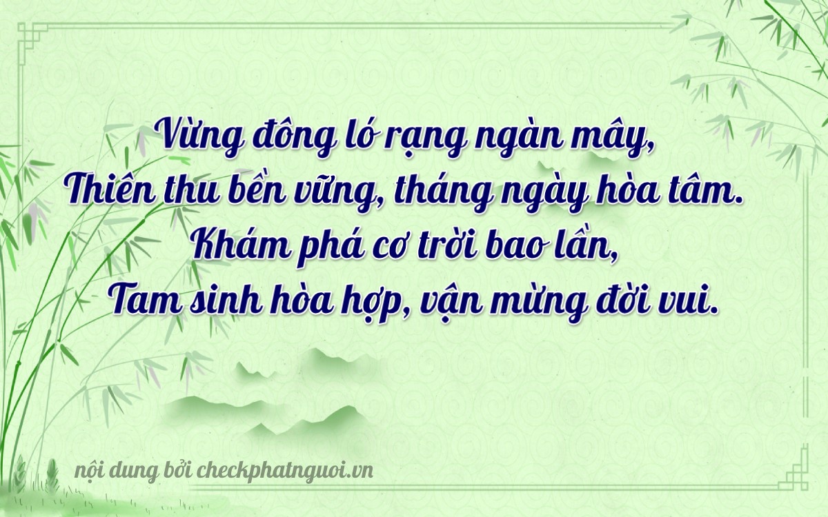 Bài thơ ý nghĩa cho <b>biển số 14A-87277</b> tại website checkphatnguoi.vn