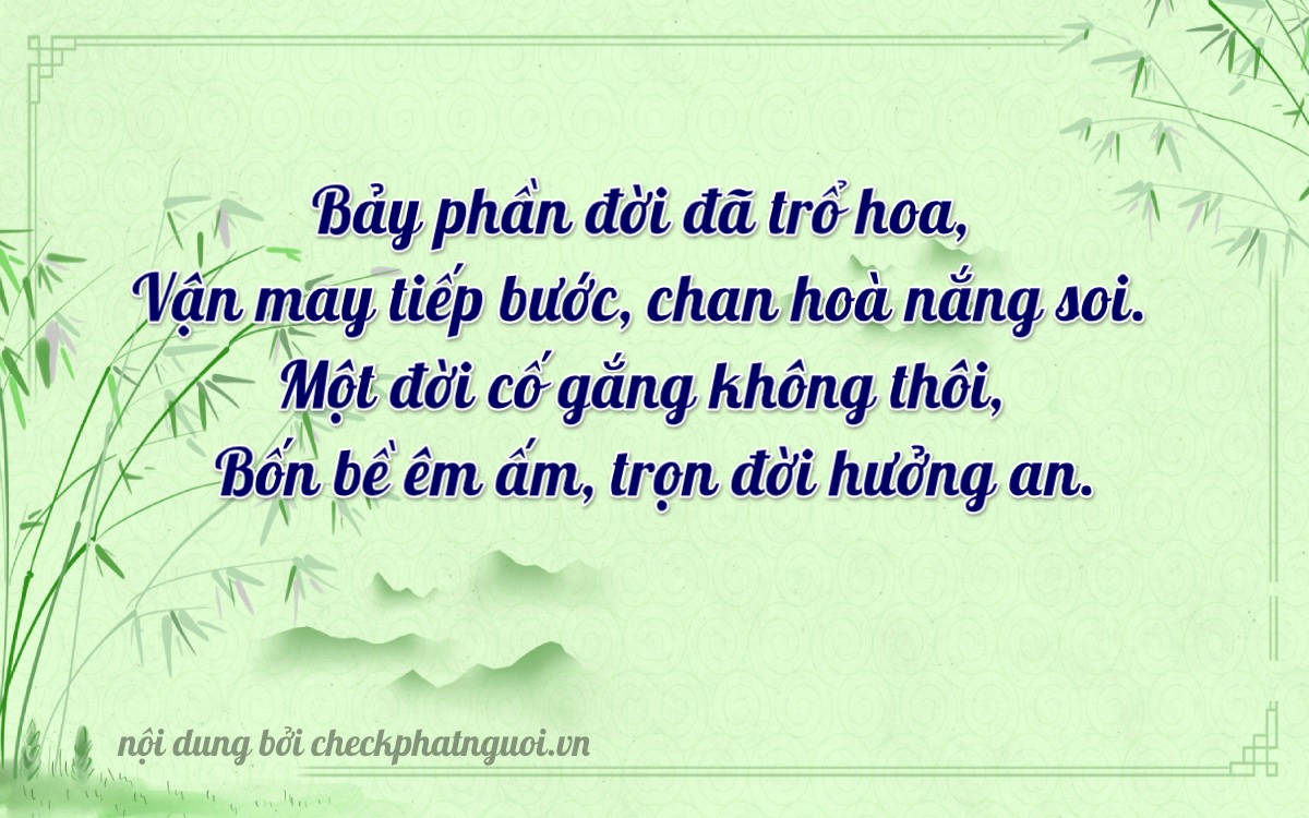 Bài thơ ý nghĩa cho <b>biển số 14A-87754</b> tại website checkphatnguoi.vn