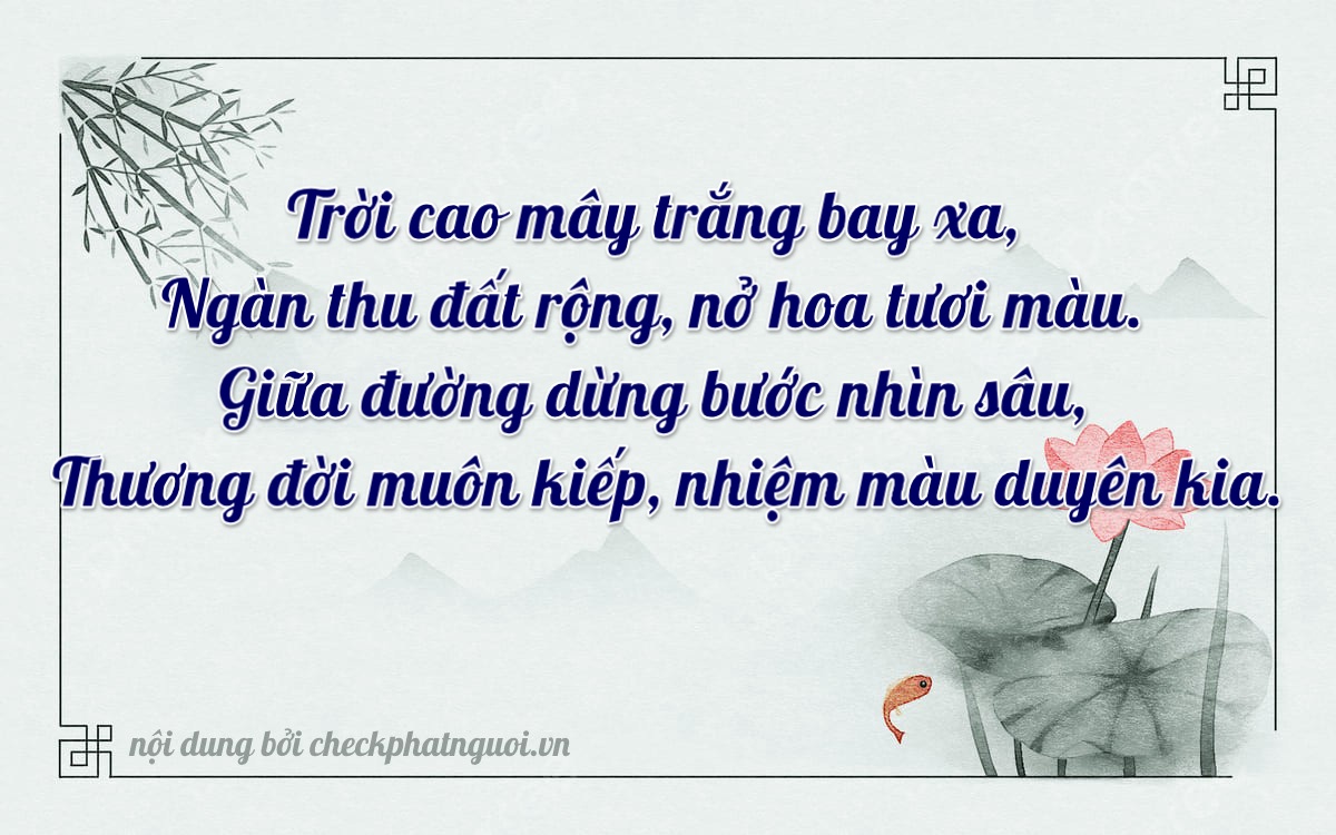 Bài thơ ý nghĩa cho <b>biển số 14A-88110</b> tại website checkphatnguoi.vn