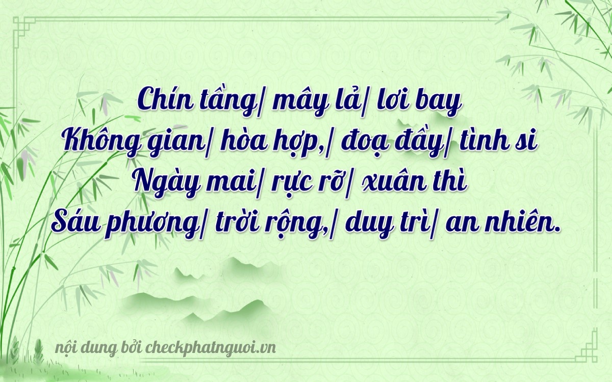 Bài thơ ý nghĩa cho <b>biển số 14A-90136</b> tại website checkphatnguoi.vn