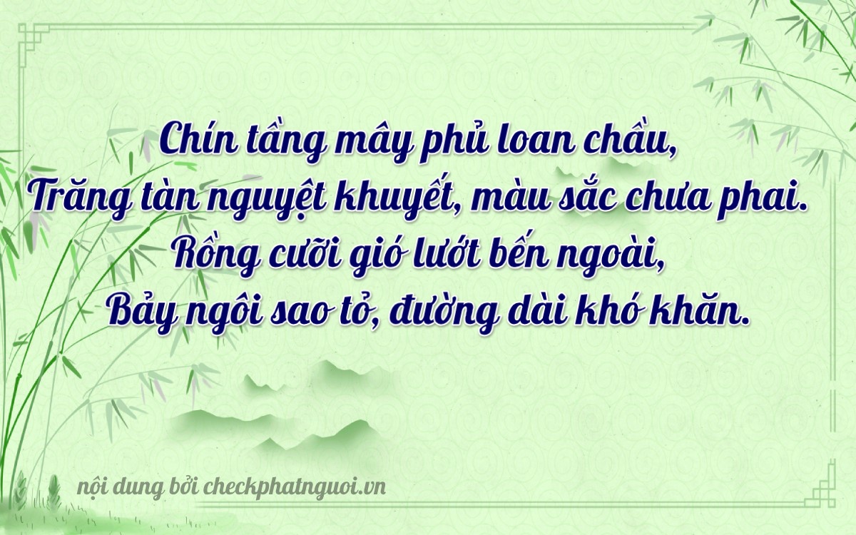 Bài thơ ý nghĩa cho <b>biển số 14A-90327</b> tại website checkphatnguoi.vn