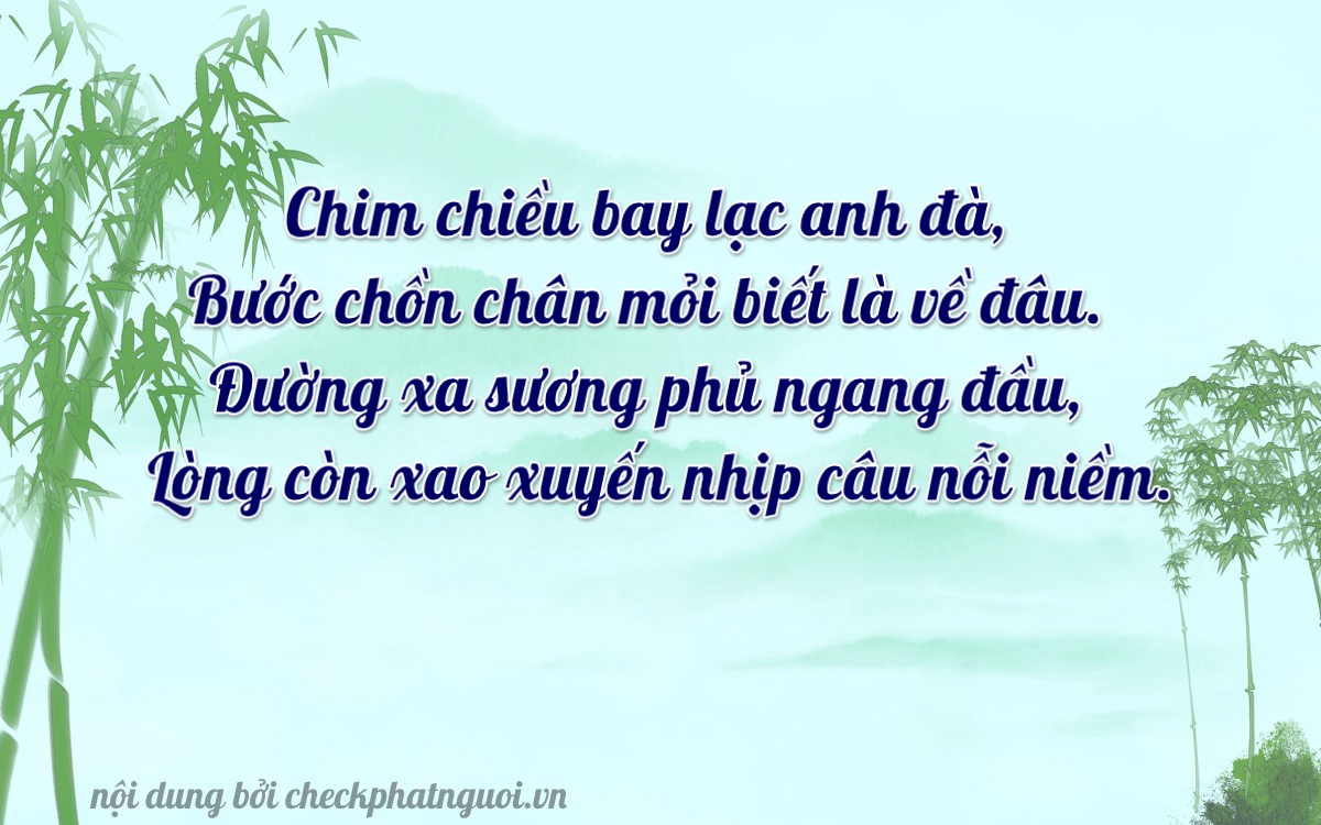 Bài thơ ý nghĩa cho <b>biển số 14A-92093</b> tại website checkphatnguoi.vn