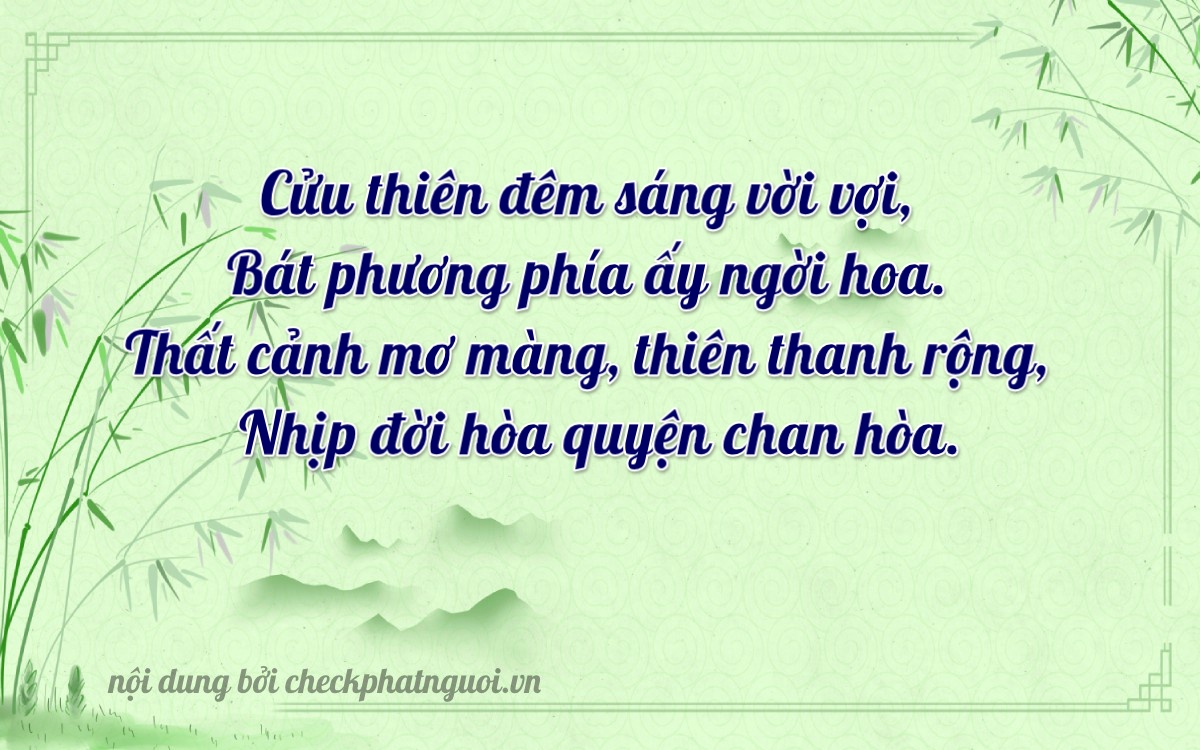 Bài thơ ý nghĩa cho <b>biển số 14A-92742</b> tại website checkphatnguoi.vn