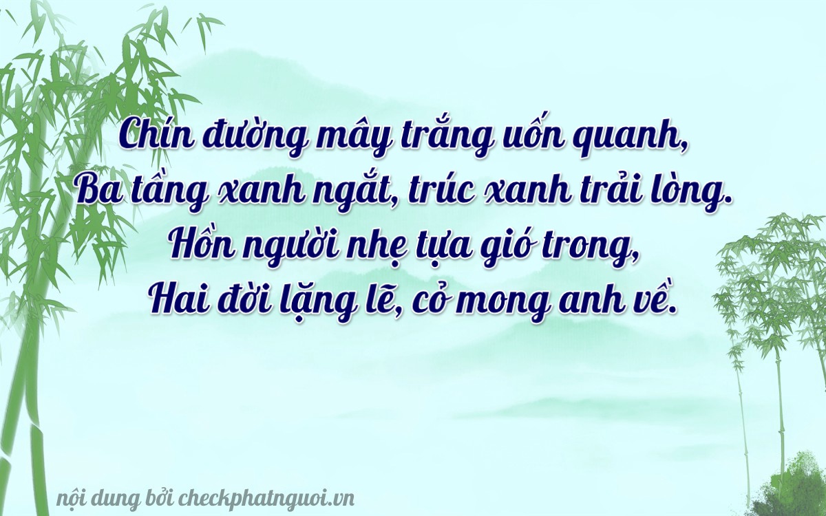 Bài thơ ý nghĩa cho <b>biển số 14A-93293</b> tại website checkphatnguoi.vn