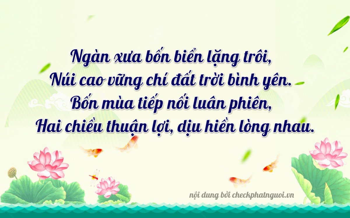 Bài thơ ý nghĩa cho <b>biển số 14A-94452</b> tại website checkphatnguoi.vn