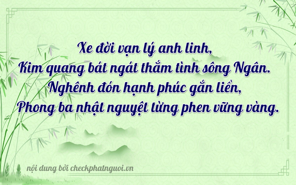 Bài thơ ý nghĩa cho <b>biển số 14A-94508</b> tại website checkphatnguoi.vn