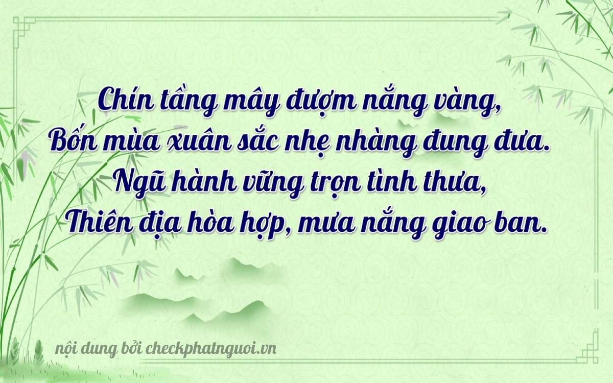 Bài thơ ý nghĩa cho <b>biển số 14A-94568</b> tại website checkphatnguoi.vn