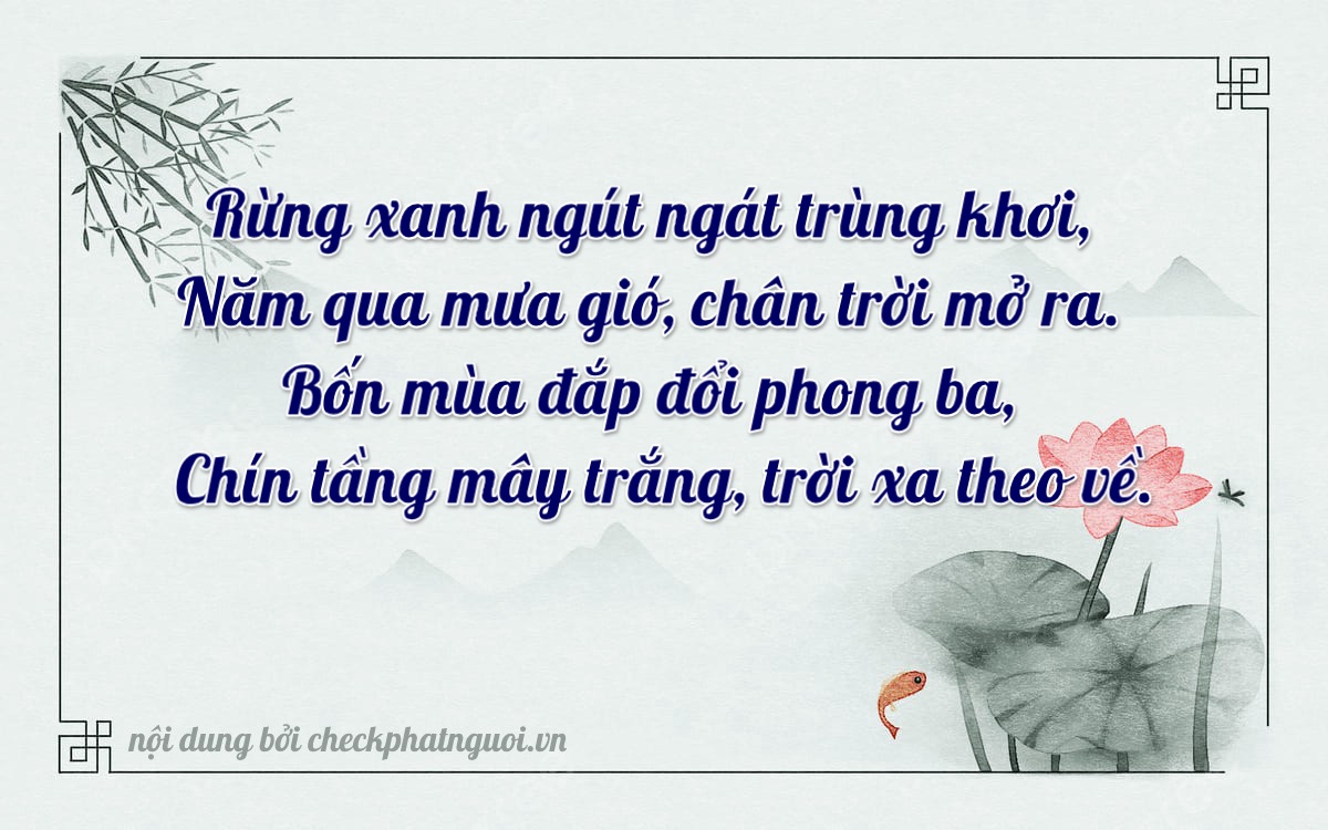 Bài thơ ý nghĩa cho <b>biển số 14A-94577</b> tại website checkphatnguoi.vn