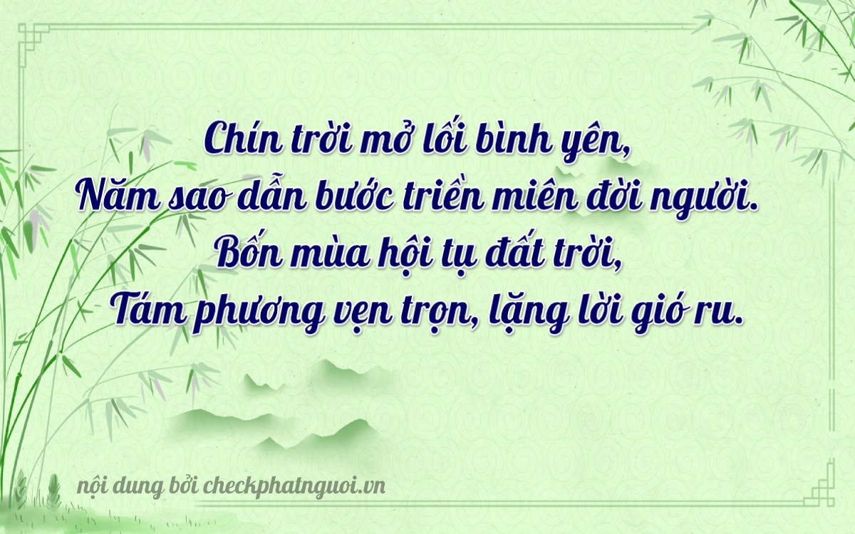 Bài thơ ý nghĩa cho <b>biển số 14A-95481</b> tại website checkphatnguoi.vn