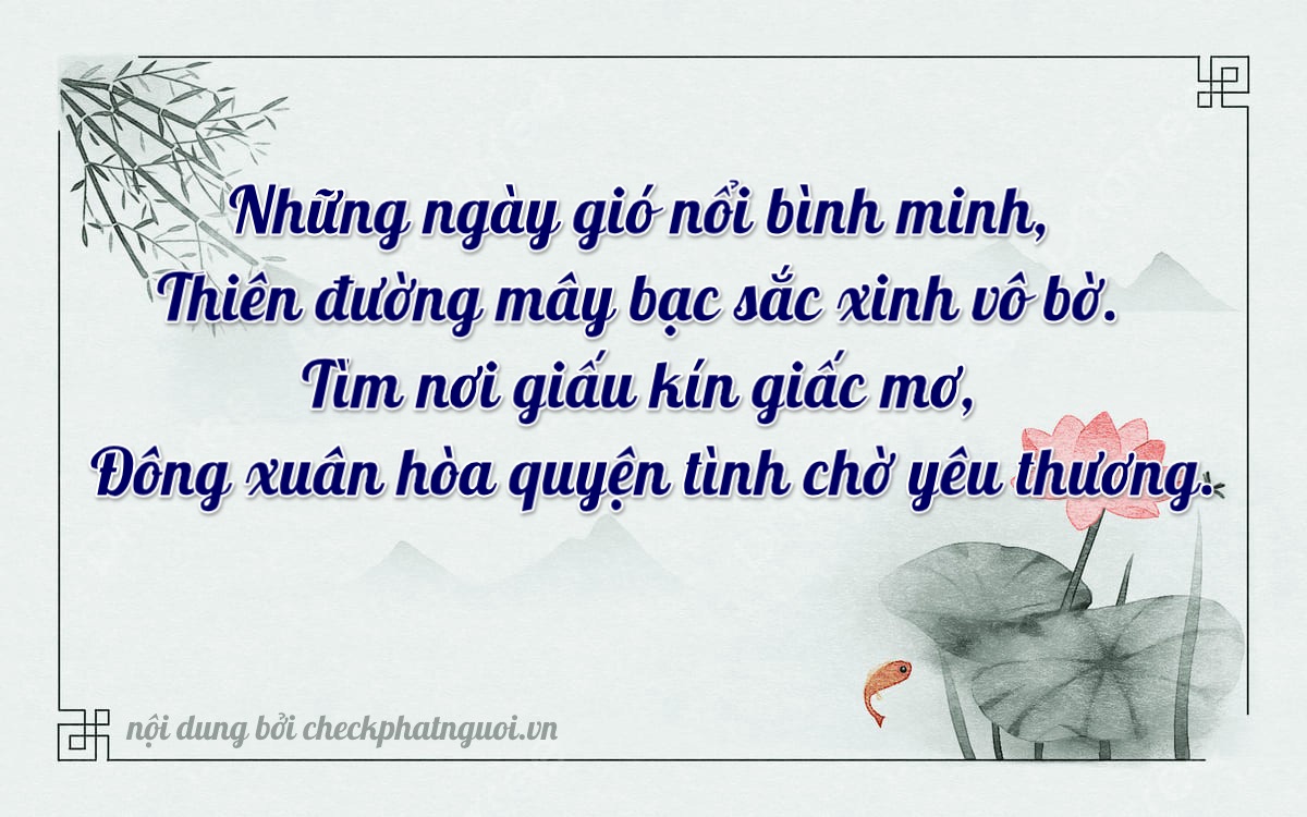 Bài thơ ý nghĩa cho <b>biển số 14A-95801</b> tại website checkphatnguoi.vn