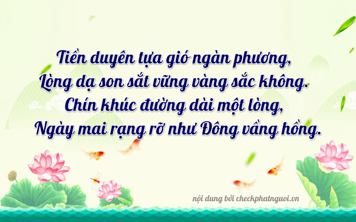 Bài thơ ý nghĩa cho <b>biển số 14A-95948</b> tại website checkphatnguoi.vn