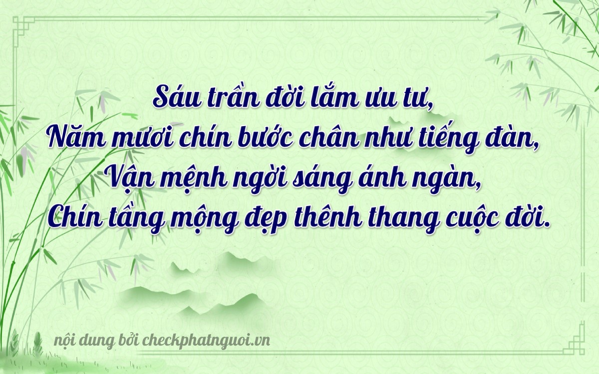 Bài thơ ý nghĩa cho <b>biển số 14A-96519</b> tại website checkphatnguoi.vn