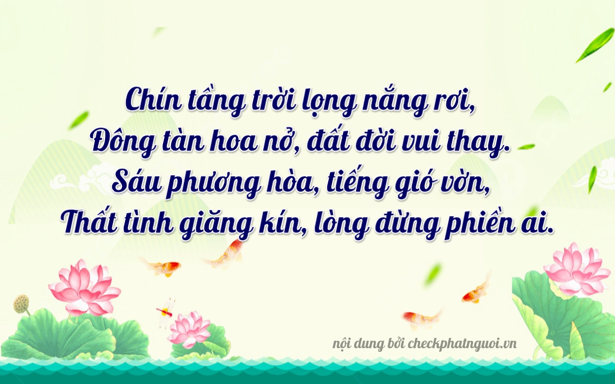 Bài thơ ý nghĩa cho <b>biển số 14A-96870</b> tại website checkphatnguoi.vn