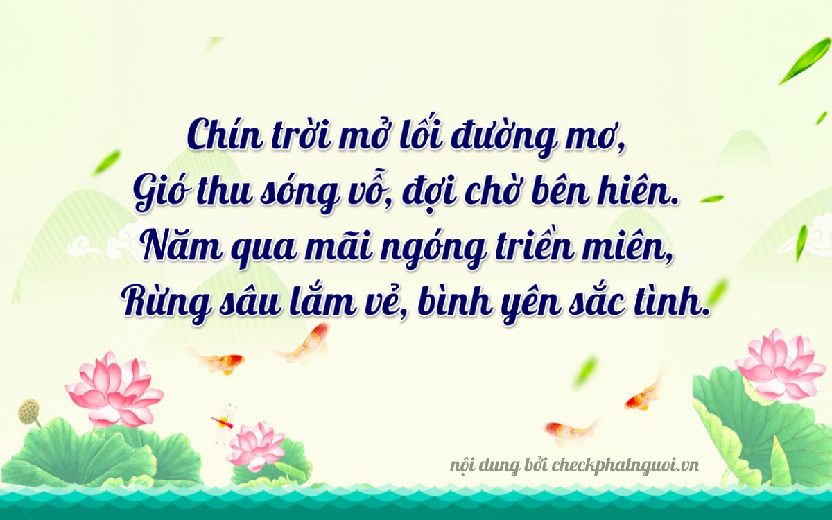 Bài thơ ý nghĩa cho <b>biển số 14A-97560</b> tại website checkphatnguoi.vn