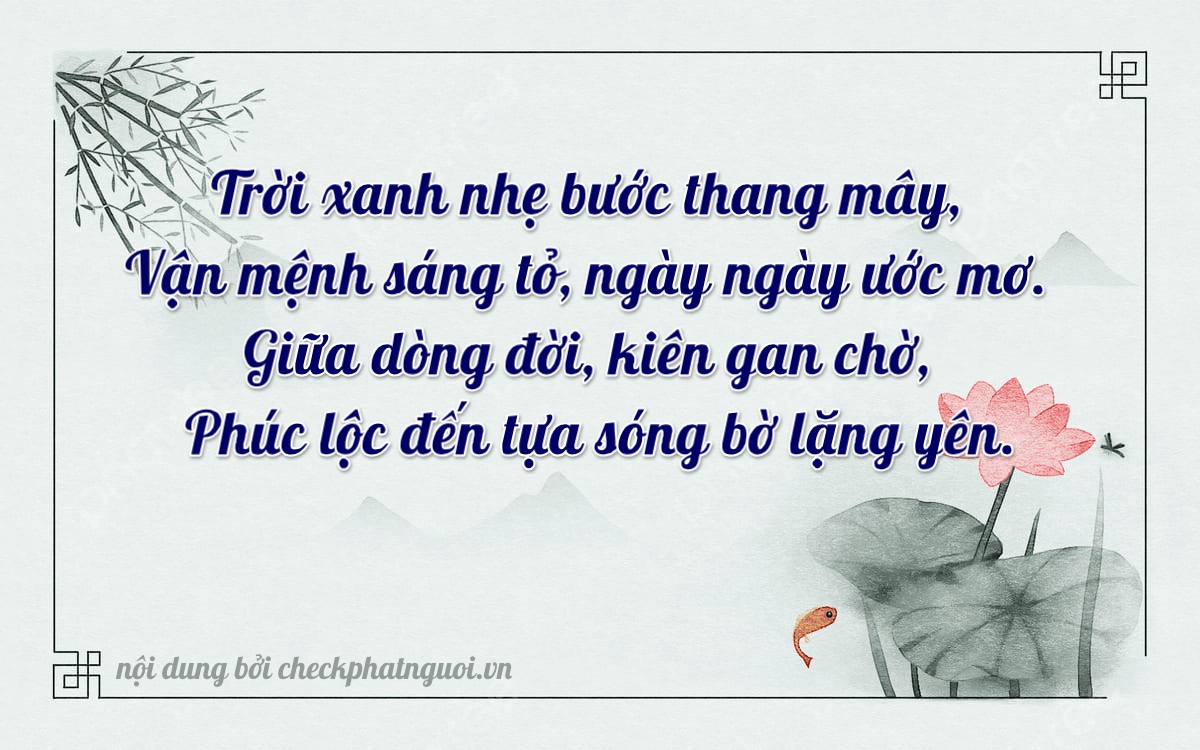 Bài thơ ý nghĩa cho <b>biển số 14AA-01018</b> tại website checkphatnguoi.vn