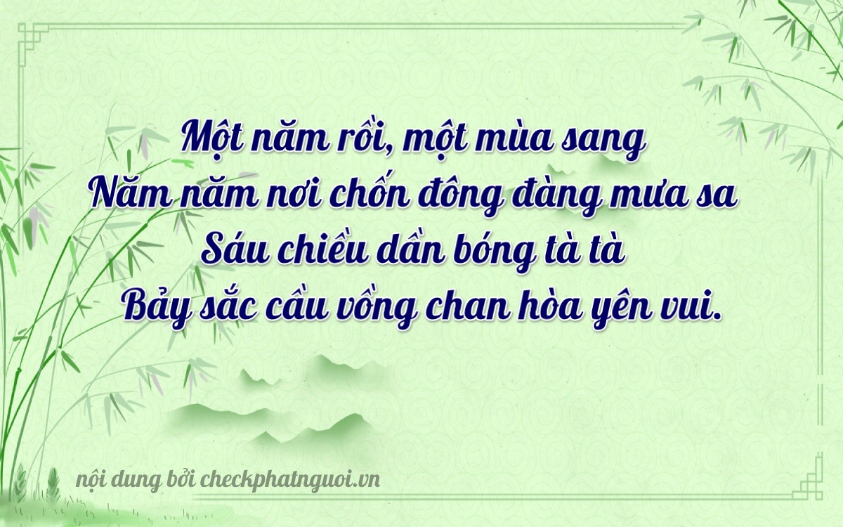 Bài thơ ý nghĩa cho <b>biển số 14AA-15667</b> tại website checkphatnguoi.vn