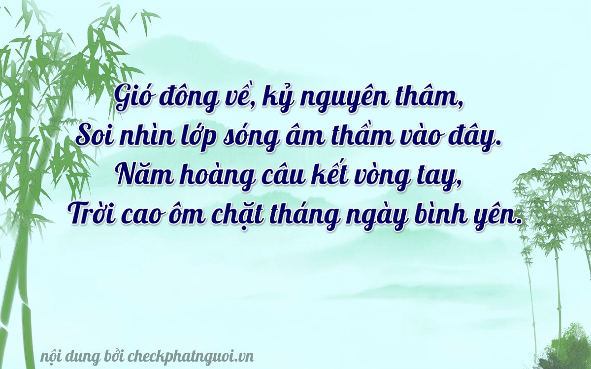 Bài thơ ý nghĩa cho <b>biển số 14AA-19465</b> tại website checkphatnguoi.vn