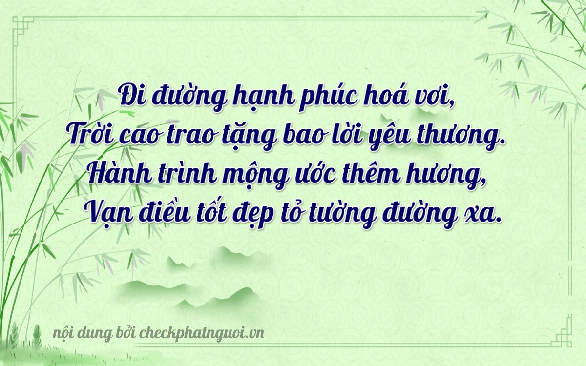 Bài thơ ý nghĩa cho <b>biển số 14AA-38749</b> tại website checkphatnguoi.vn