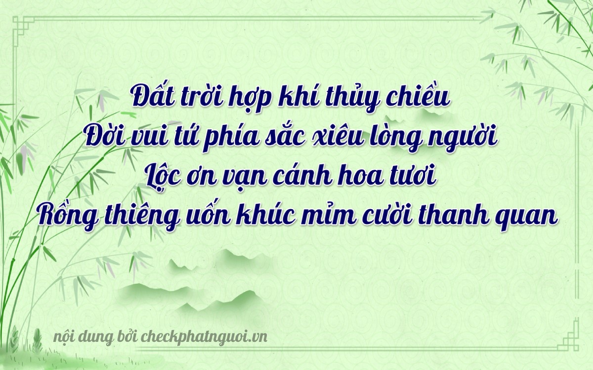Bài thơ ý nghĩa cho <b>biển số 14AL-01725</b> tại website checkphatnguoi.vn