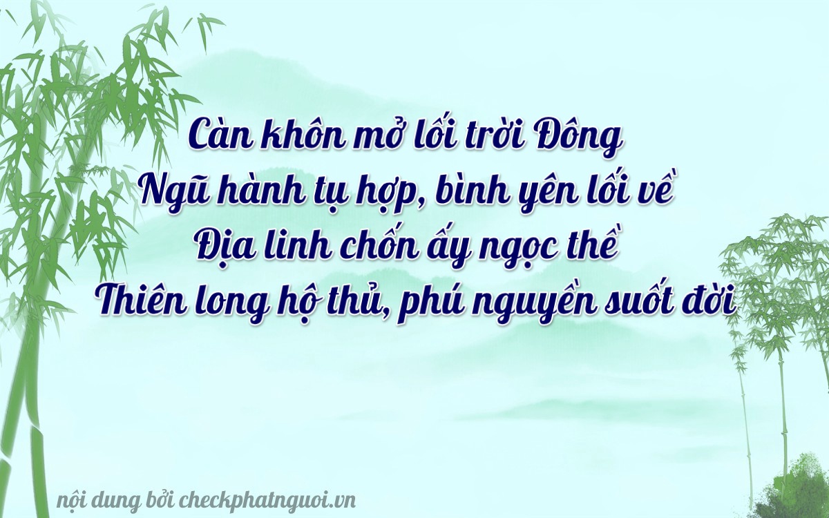 Bài thơ ý nghĩa cho <b>biển số 14AX-06725</b> tại website checkphatnguoi.vn