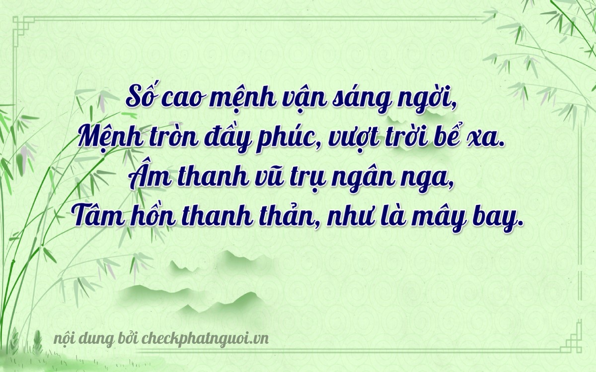 Bài thơ ý nghĩa cho <b>biển số 14AY-09808</b> tại website checkphatnguoi.vn