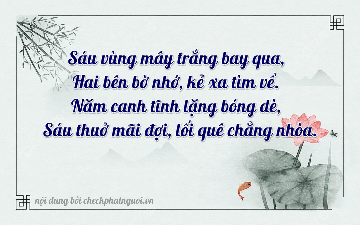 Bài thơ ý nghĩa cho <b>biển số 14AZ-06256</b> tại website checkphatnguoi.vn