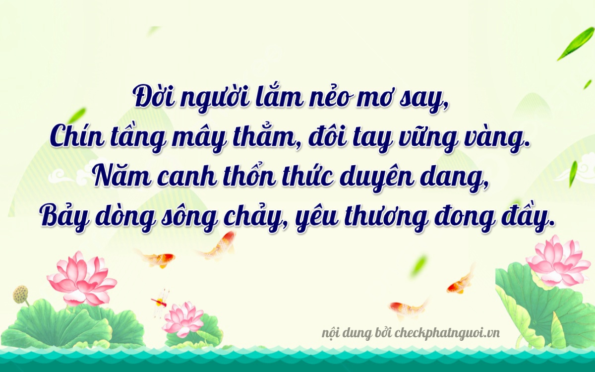 Bài thơ ý nghĩa cho <b>biển số 14AZ-10578</b> tại website checkphatnguoi.vn