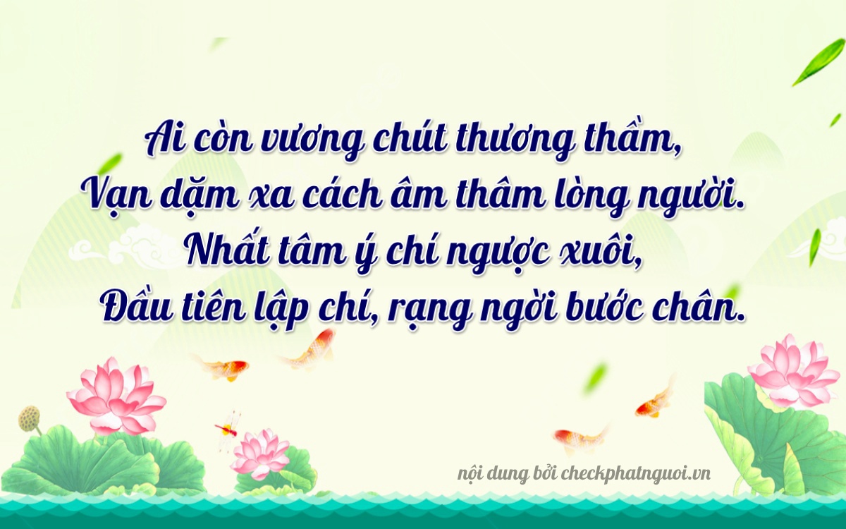 Bài thơ ý nghĩa cho <b>biển số 14AZ-11876</b> tại website checkphatnguoi.vn