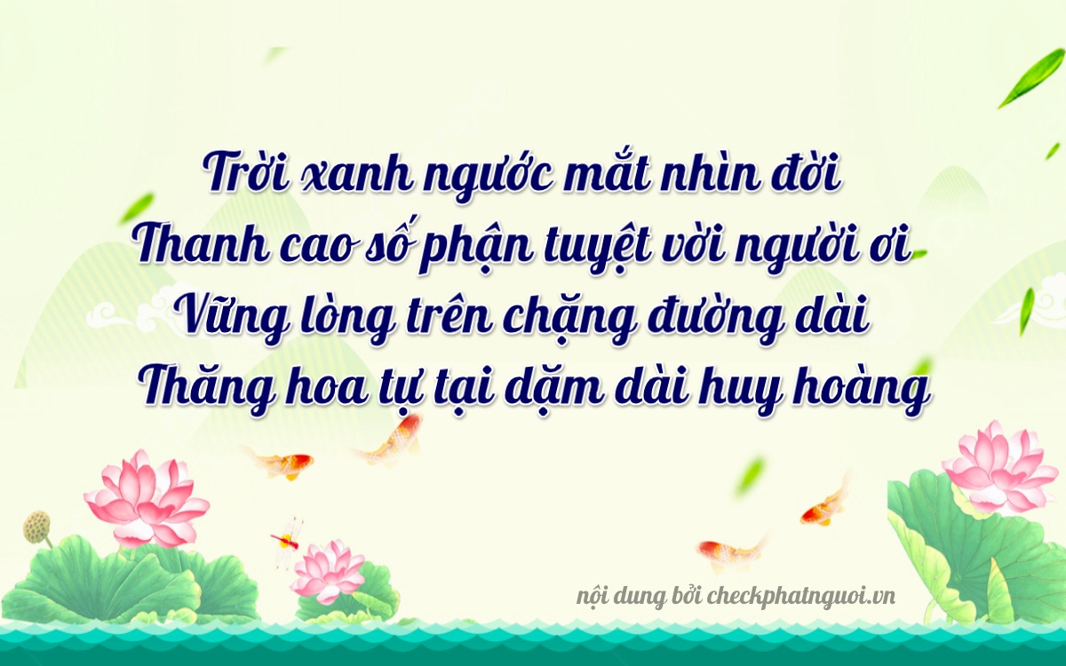 Bài thơ ý nghĩa cho <b>biển số 14AZ-12441</b> tại website checkphatnguoi.vn