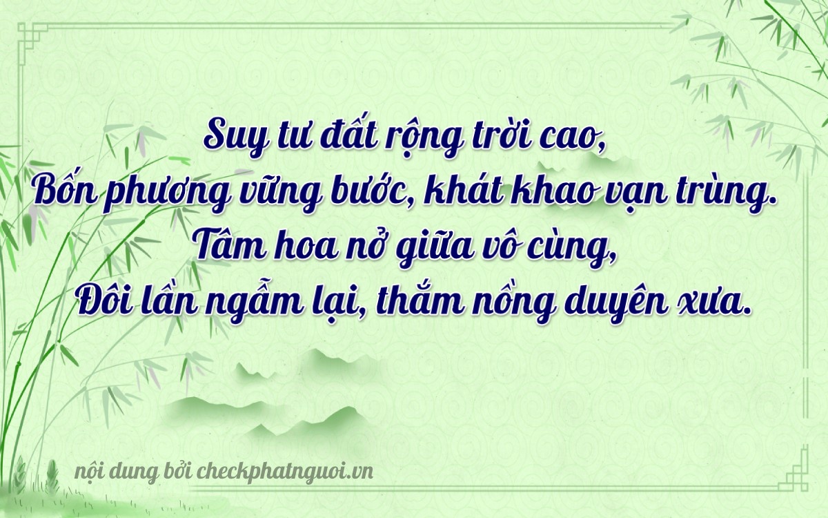 Bài thơ ý nghĩa cho <b>biển số 14B-04442</b> tại website checkphatnguoi.vn