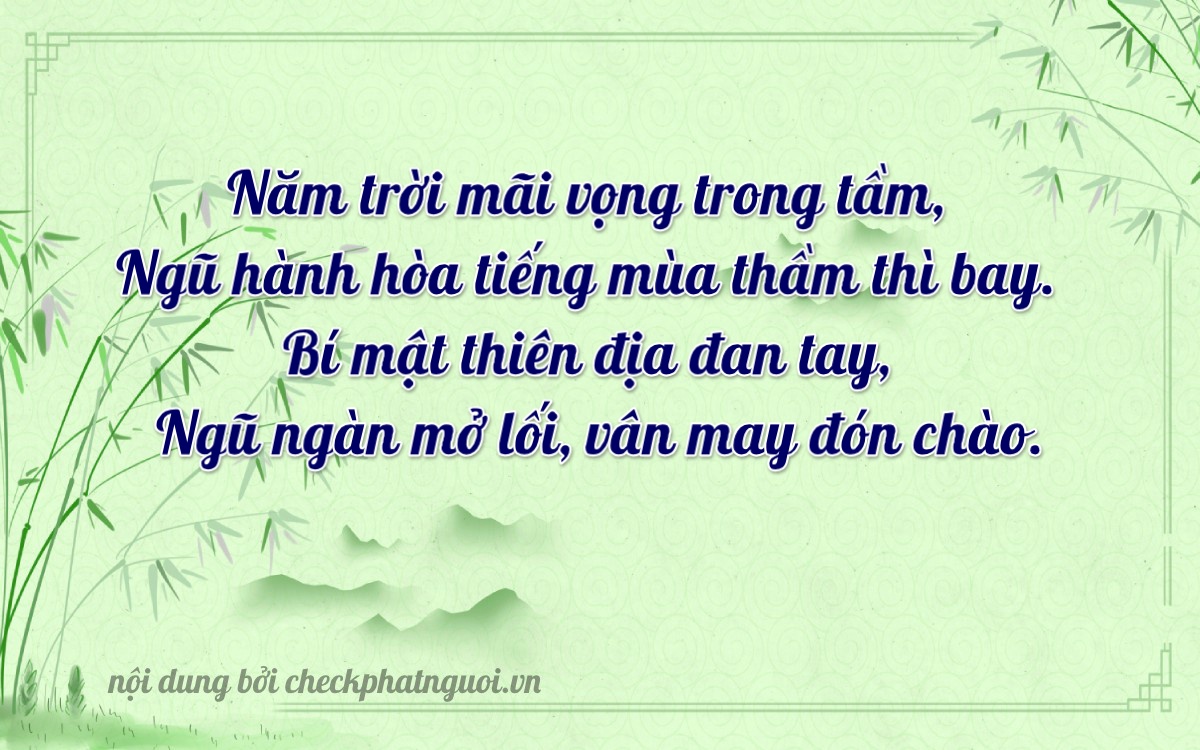 Bài thơ ý nghĩa cho <b>biển số 14B1-00505</b> tại website checkphatnguoi.vn