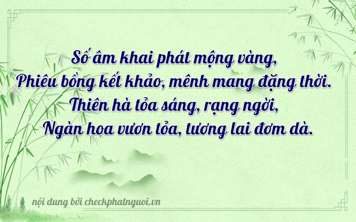 Bài thơ ý nghĩa cho <b>biển số 14B1-24692</b> tại website checkphatnguoi.vn