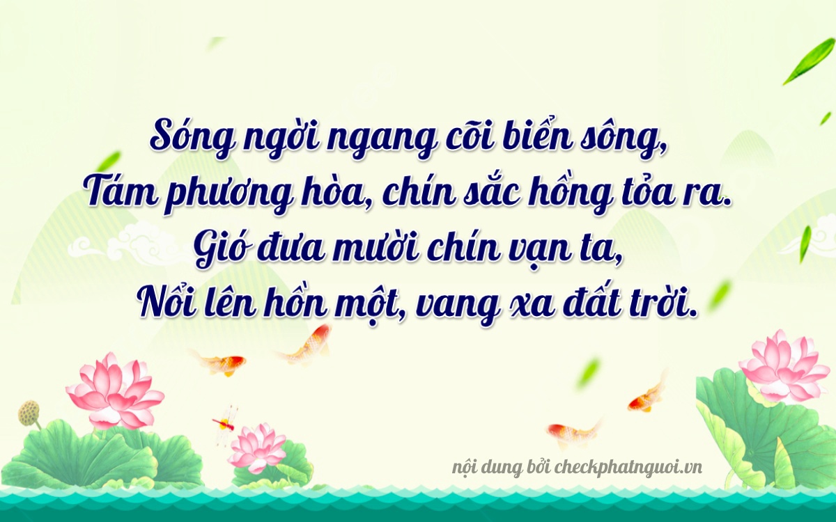 Bài thơ ý nghĩa cho <b>biển số 14B1-82919</b> tại website checkphatnguoi.vn