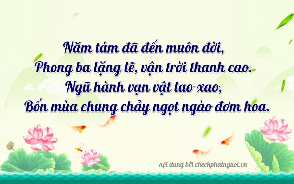 Bài thơ ý nghĩa cho <b>biển số 14B1-85854</b> tại website checkphatnguoi.vn