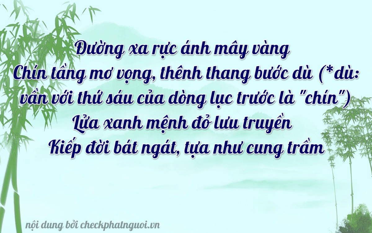 Bài thơ ý nghĩa cho <b>biển số 14B1-90481</b> tại website checkphatnguoi.vn