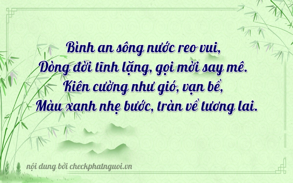 Bài thơ ý nghĩa cho <b>biển số 14B4-18794</b> tại website checkphatnguoi.vn